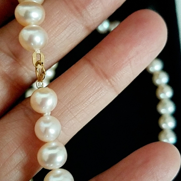 Freshwater pearls necklace. Ligiht Pink, New - Picture 4 of 7